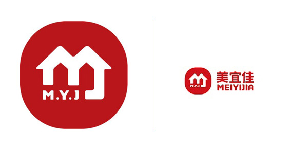 美宜佳便利店LOGO，美宜佳便利店標志，美宜佳新品牌設計，便利店品牌設計