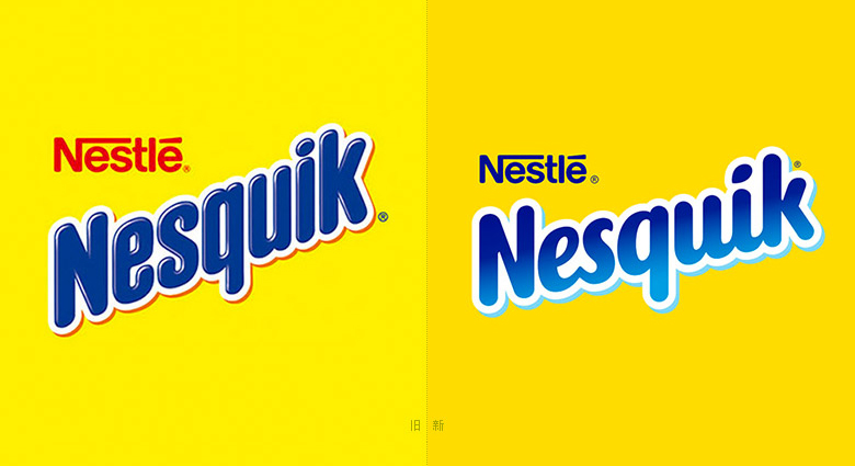 Nesquik速溶巧克力粉標(biāo)志，Nesquik速溶巧克力粉LOGO，Nesquik速溶巧克力粉品牌形象設(shè)計(jì)，雀巢品牌設(shè)計(jì)，巧克力品牌設(shè)計(jì)