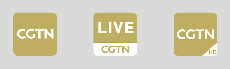 中國環(huán)球電視網(wǎng)CGTN標(biāo)志，中國環(huán)球電視網(wǎng)CGTN LOGO，電視臺標(biāo)志，電視臺LOGO，電視網(wǎng)品牌設(shè)計(jì)