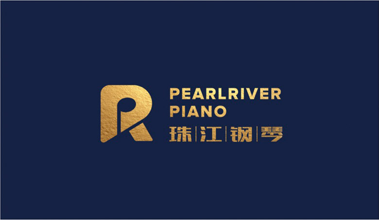 珠江鋼琴標志，珠江鋼琴LOGO，鋼琴品牌設計，全球最大鋼琴制造商