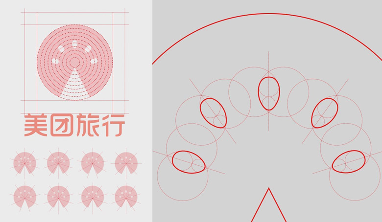 美團(tuán)旅行標(biāo)志，美團(tuán)旅行LOGO，美團(tuán)旅行形象設(shè)計(jì)，旅行品牌設(shè)計(jì)