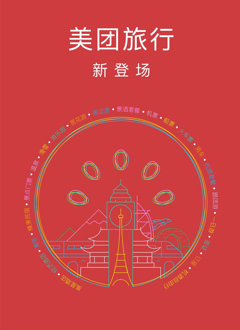 美團(tuán)旅行標(biāo)志，美團(tuán)旅行LOGO，美團(tuán)旅行形象設(shè)計(jì)，旅行品牌設(shè)計(jì)