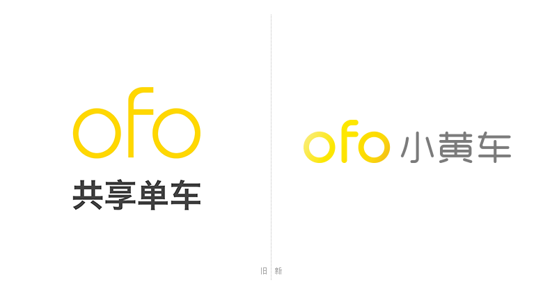 ofo小黃車單車LOGO，ofo小黃車單車標(biāo)志，共享單車品牌設(shè)計(jì)，ofo小黃車單車品牌形象設(shè)計(jì)