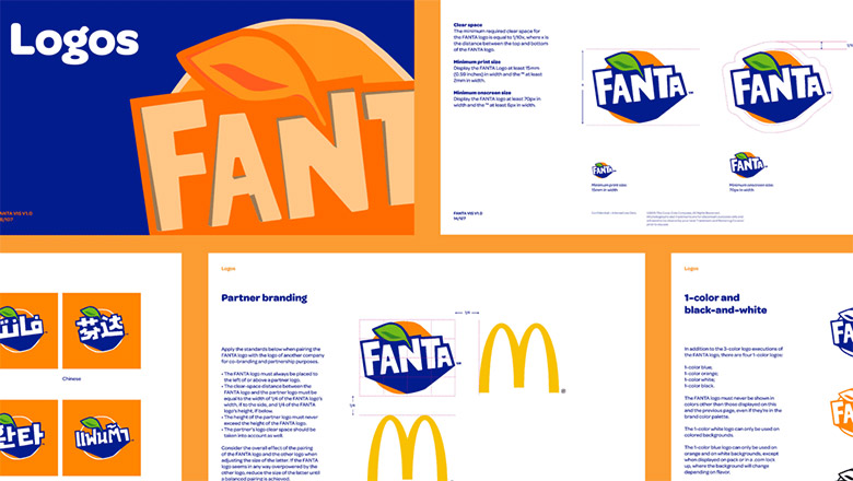 芬達(dá)（FANTA）標(biāo)志，芬達(dá)（FANTA）LOGO，芬達(dá)（FANTA）品牌形象設(shè)計，飲品包裝設(shè)計，飲品品牌設(shè)計
