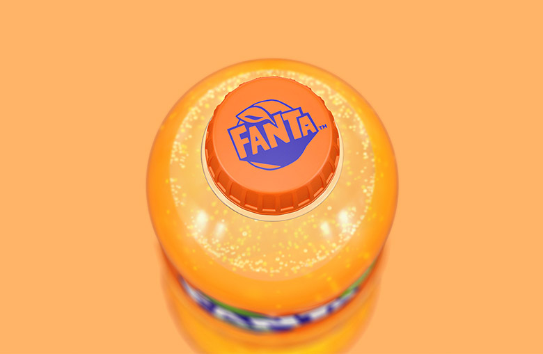芬達(dá)（FANTA）標(biāo)志，芬達(dá)（FANTA）LOGO，芬達(dá)（FANTA）品牌形象設(shè)計，飲品包裝設(shè)計，飲品品牌設(shè)計