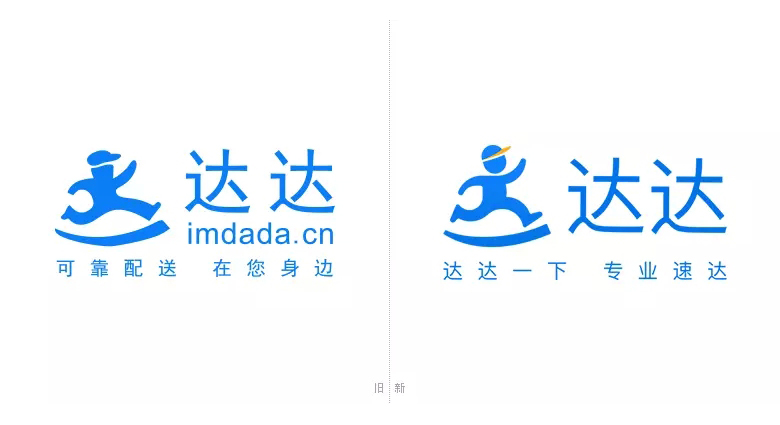 達(dá)達(dá)LOGO，達(dá)達(dá)標(biāo)志，物流平臺(tái)品牌設(shè)計(jì)，物流平臺(tái)LOGO
