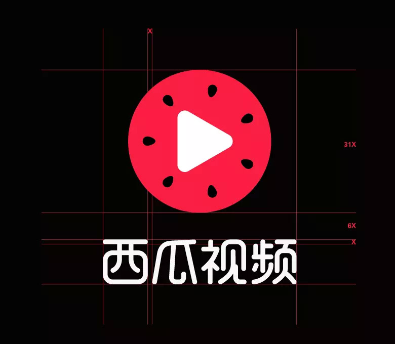 頭條視頻標(biāo)志，西瓜視頻標(biāo)志，西瓜視頻LOGO，西瓜視頻品牌設(shè)計，視頻形象設(shè)計