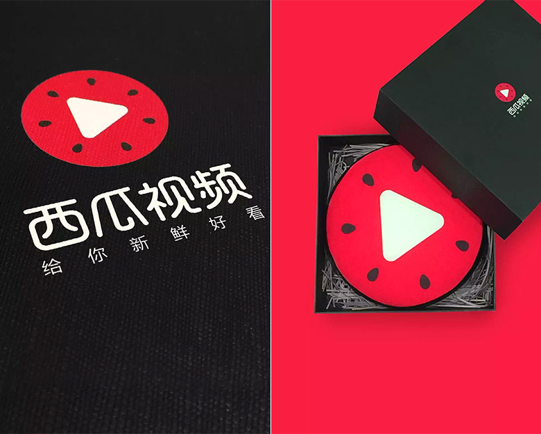頭條視頻標(biāo)志，西瓜視頻標(biāo)志，西瓜視頻LOGO，西瓜視頻品牌設(shè)計，視頻形象設(shè)計