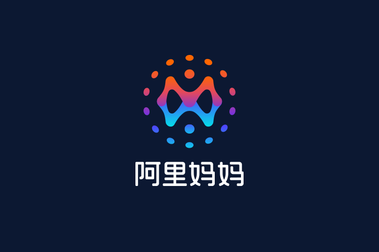 阿里媽媽LOGO，阿里媽媽標(biāo)志，阿里媽媽品牌形象設(shè)計(jì)