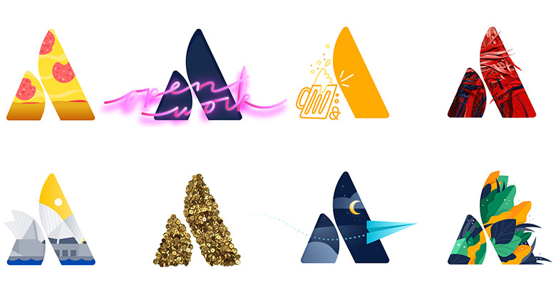 AtlassianLOGO，Atlassian標(biāo)志，Atlassian形象設(shè)計，軟件開發(fā)標(biāo)志設(shè)計，軟件開發(fā)品牌設(shè)計
