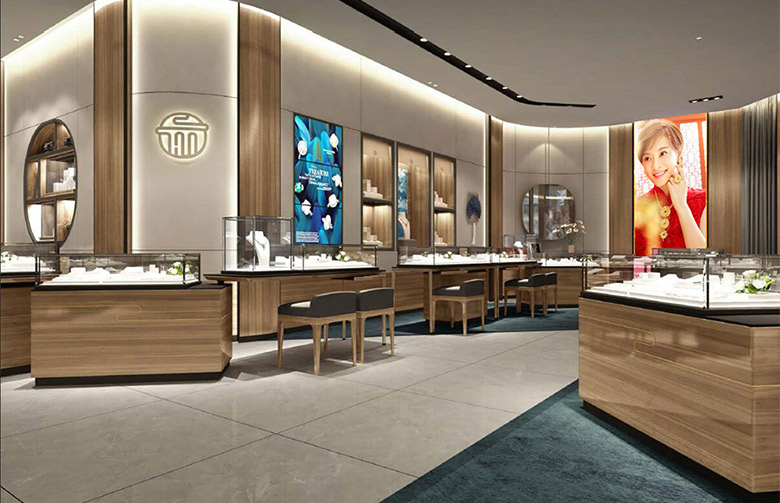 老廟黃金標(biāo)志，老廟黃金LOGO，老廟黃金店面設(shè)計(jì)，老廟黃金品牌形象設(shè)計(jì)，黃金珠寶品牌設(shè)計(jì)
