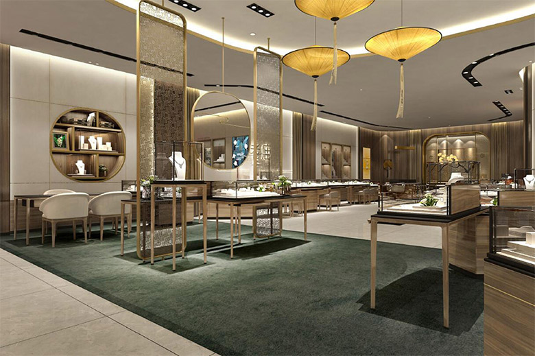 老廟黃金標(biāo)志，老廟黃金LOGO，老廟黃金店面設(shè)計(jì)，老廟黃金品牌形象設(shè)計(jì)，黃金珠寶品牌設(shè)計(jì)