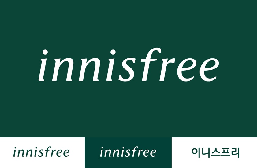 悅詩風吟（Innisfree）標志,悅詩風吟（Innisfree）LOGO,悅詩風吟（Innisfree）品牌形象設計,化妝品品牌設計,化妝品品牌LOGO,化妝品品牌標志