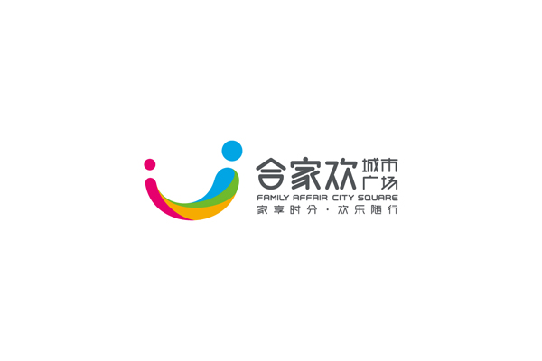 合家歡城市廣場標(biāo)志設(shè)計,品牌VI形象設(shè)計_全力設(shè)計