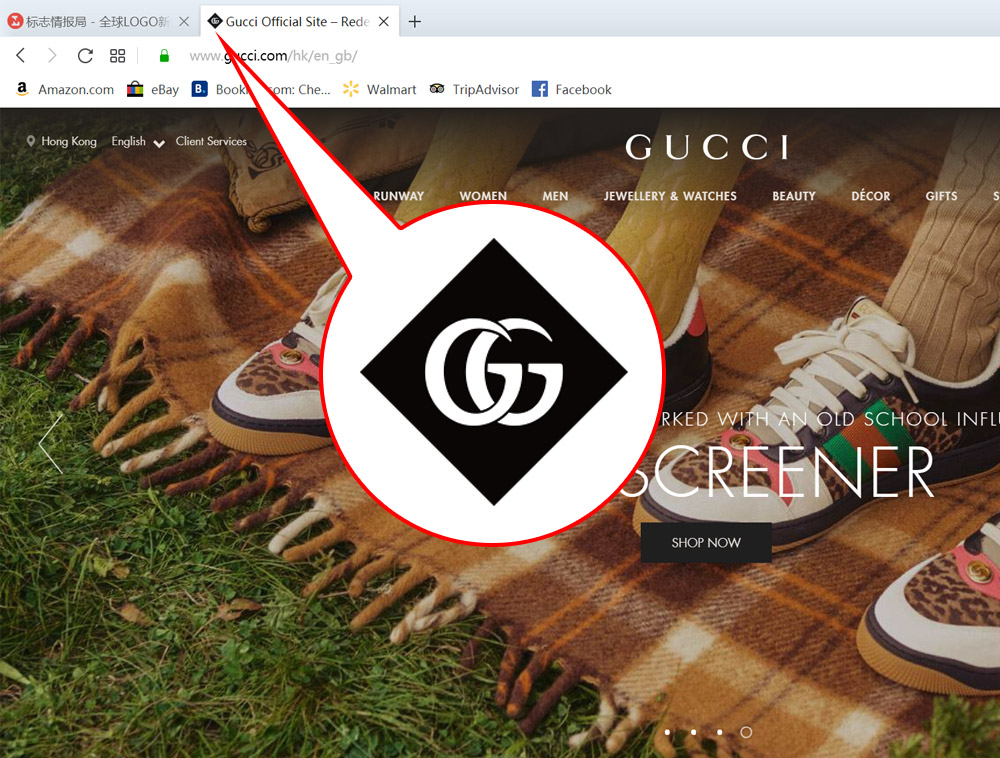 古馳（Gucci）LOGO,古馳（Gucci）標(biāo)志，古馳（Gucci）品牌形象設(shè)計