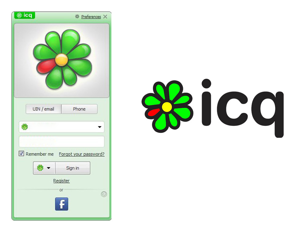 ICQ即時(shí)聊天軟件LOGO,ICQ即時(shí)聊天軟件標(biāo)志,ICQ即時(shí)聊天軟件品牌形象設(shè)計(jì),聊天軟件品牌設(shè)計(jì)
