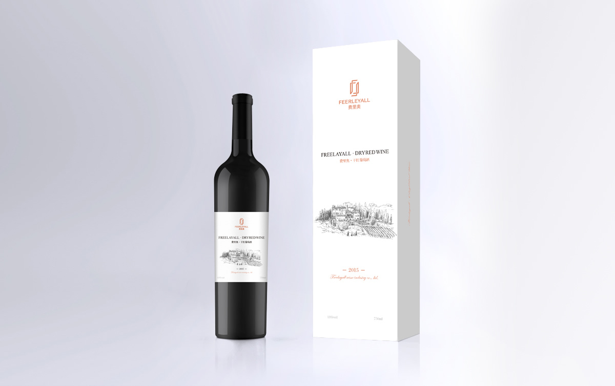 費里奧紅酒品牌標志設(shè)計,費里奧紅酒瓶貼設(shè)計,費里奧紅酒包裝設(shè)計,費里奧品牌設(shè)計,高端紅酒包裝設(shè)計